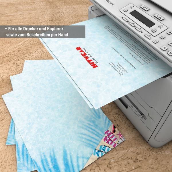 Geschäftlich bedrucktes Sommer-Feeling Briefpapier für Kundenanschreiben