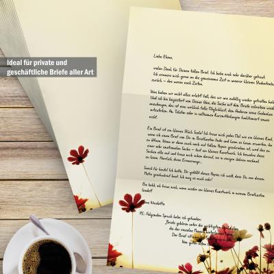 Clover Letter Paper & Envelopes – A4 Cloverleaf Motif with Ladybird - Kopie