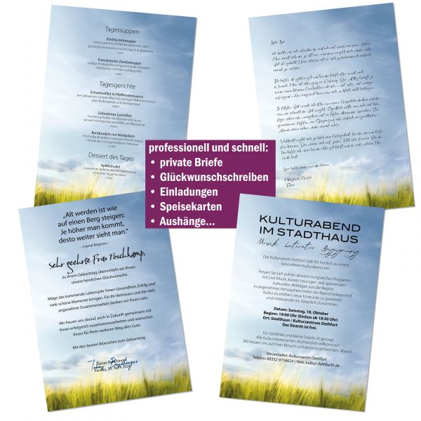 Detailansicht vom Motivpapier Jever - mit passenden Kuverts aus hochwertigem 90g Offset-Papier