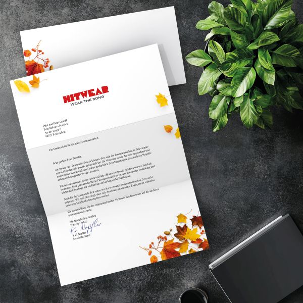 Matching DL envelope for the Autumn Leaves design