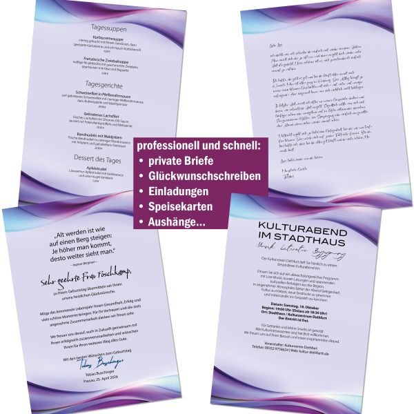 Motivpapier Farbschleier Aqua DIN A4 – Briefpapier mit Kuverts