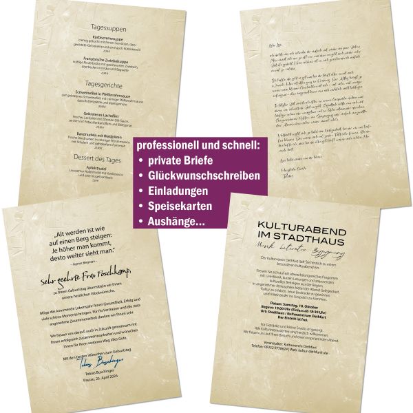 Motivpapier Structure Beige DIN A4 – Briefpapier mit Kuverts