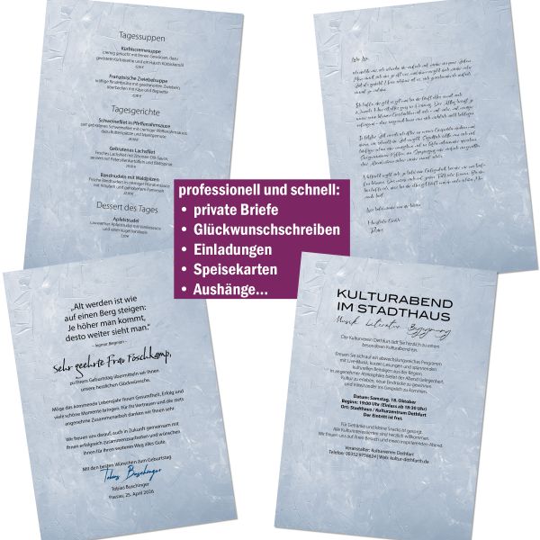 Motivpapier Structure Blau DIN A4 – Briefpapier mit Kuverts