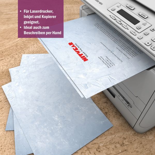 Motivpapier Structure Blau DIN A4 – Briefpapier mit Kuverts