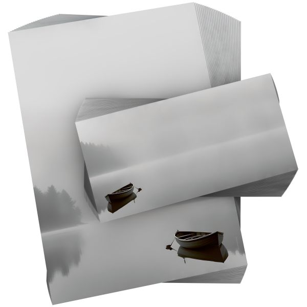 Boat by the Lake A4 decorative writing paper