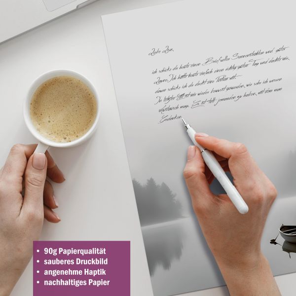 Boat by the Lake stationery collection with paper, envelopes and labels