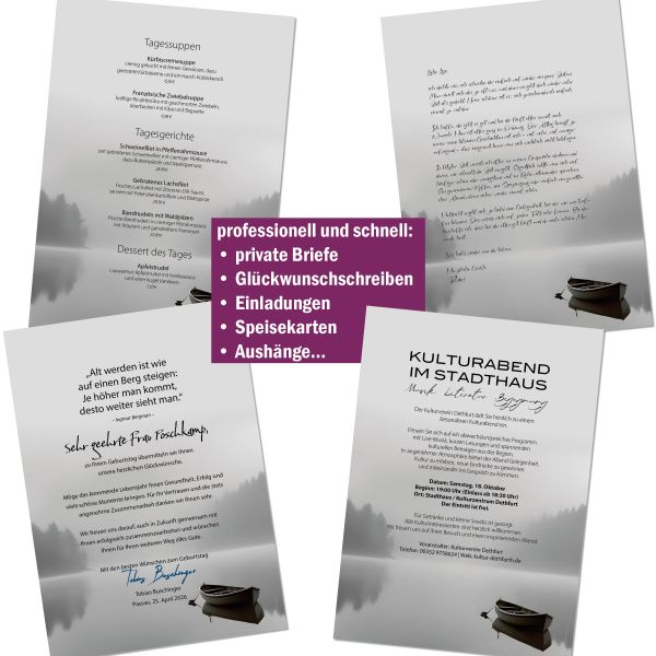 Boat by the Lake A4 Writing Paper – Stationery with envelopes