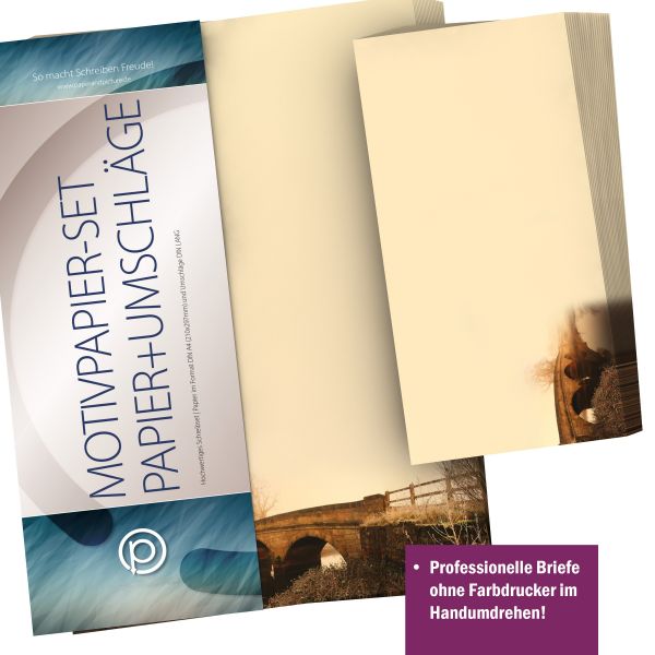 Personalisierbare Adressetiketten im Design Poetische Brücke