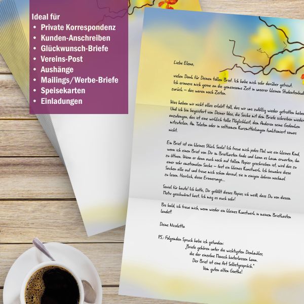 Colourful Autumn A4 Writing Paper – Stationery with envelopes