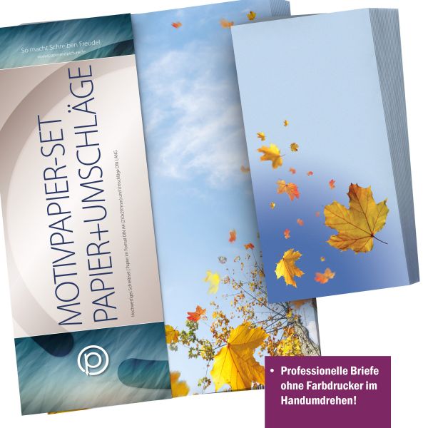 Personalised address labels in the Falling Leaves design
