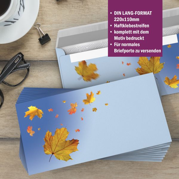 Falling Leaves A4 Writing Paper – Stationery with envelopes