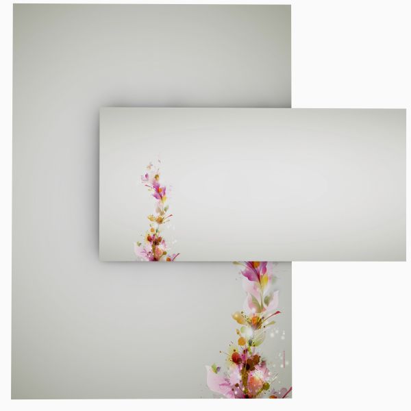 Motivpapier Colours DIN A4 – Briefpapier mit Kuverts mit/ohne Fenster