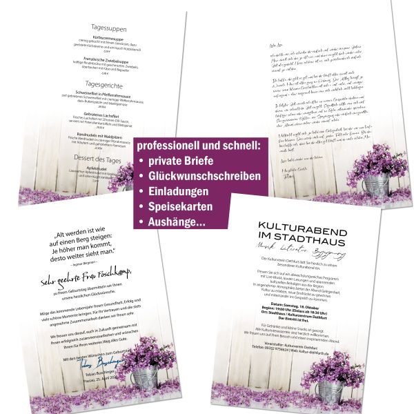 Motivpapier Fleur de Savon DIN A4 – Briefpapier mit Kuverts mit/ohne Fenster