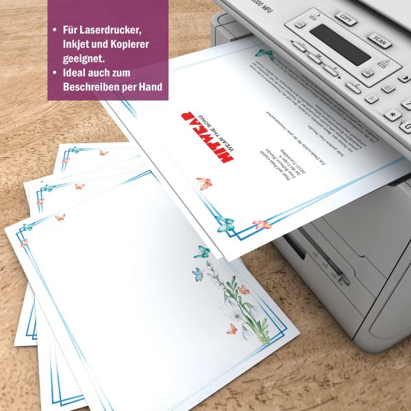 Motivpapier Frühlingsgefühle DIN A4 – Briefpapier mit Kuverts