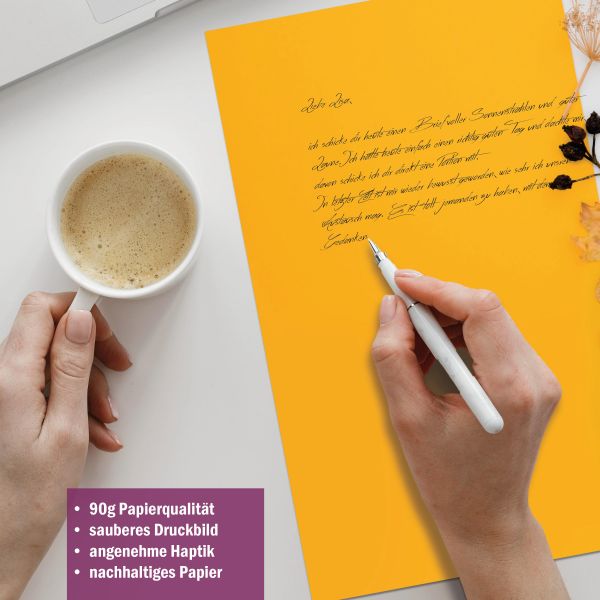 Briefpapier-Serie Herbstliches Farbenspiel mit Papier, Kuverts und Etiketten