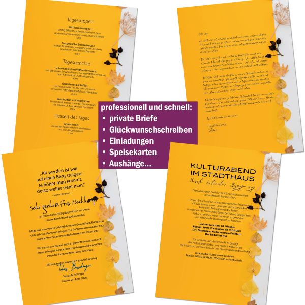 Motivpapier Herbstliches Farbenspiel DIN A4 – Briefpapier mit Kuverts