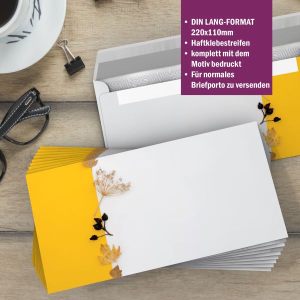 Motivpapier Herbstliches Farbenspiel DIN A4 – Briefpapier mit Kuverts