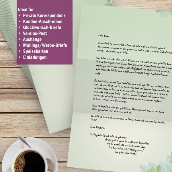 Motivpapier Frühlingsbrise DIN A4 – Briefpapier mit Kuverts