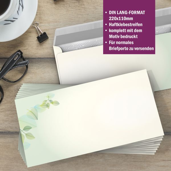 Motivpapier Frühlingsbrise DIN A4 – Briefpapier mit Kuverts