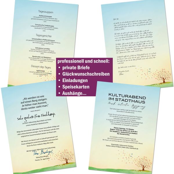 Autumn Watercolour A4 Writing Paper – Stationery with envelopes