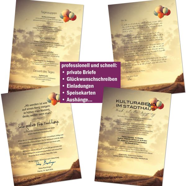 Motivpapier End of Summer DIN A4 – Briefpapier mit Kuverts mit/ohne Fenster