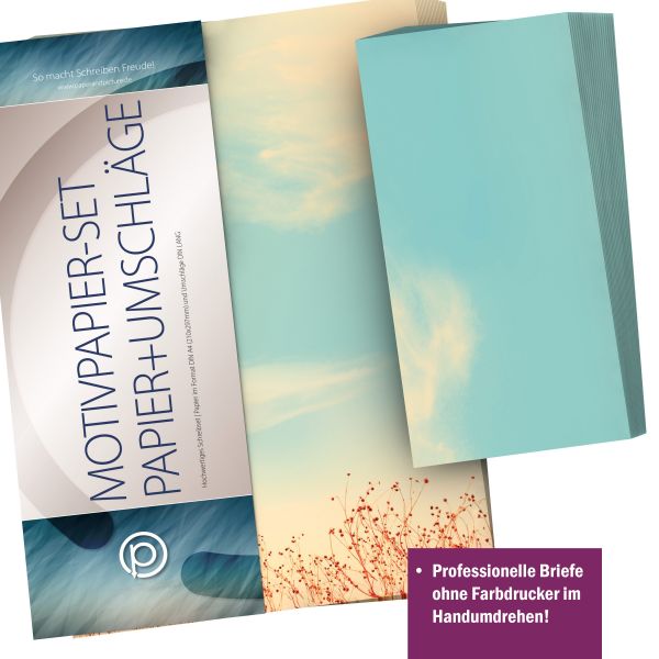 Personalised address labels in the Summer Sky design
