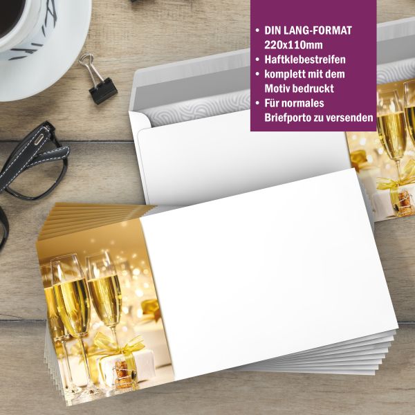 Motivpapier Geburtstagsgrüße DIN A4 – Briefpapier mit Kuverts