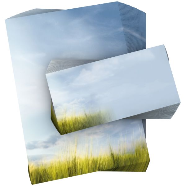 Motivpapier Jever DIN A4 – Dünengräser, weiter Himmel und sanfte Küstenfarben vermitteln norddeutsche Ruhe und Natürlichkeit