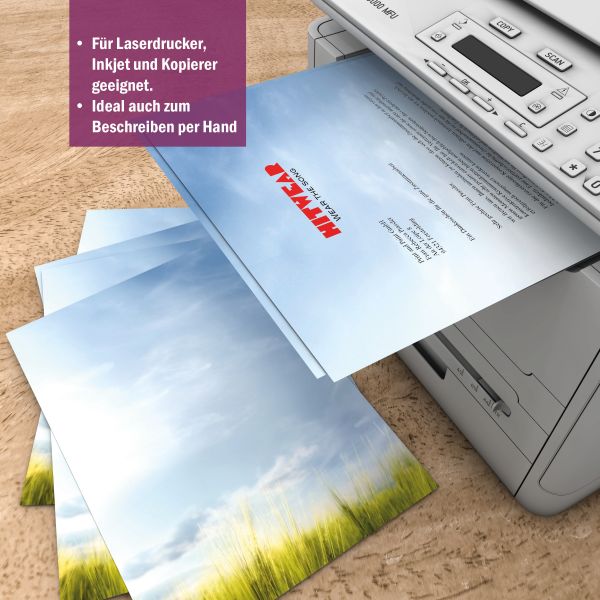 Motivpapier Jever DIN A4 – Briefpapier mit Kuverts