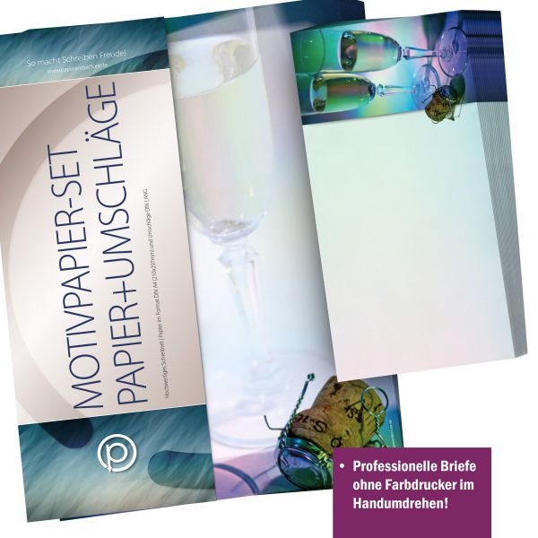 Personalised address labels in the Champagne Glasses design
