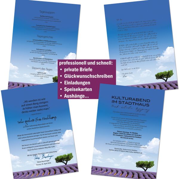 Motivpapier Lavendel DIN A4 – Briefpapier mit Kuverts