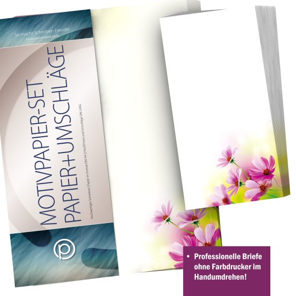 Personalisierbare Adressetiketten im Design Sommerblumen