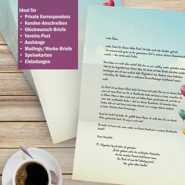 Love is in the Air A4 Writing Paper – Stationery with envelopes