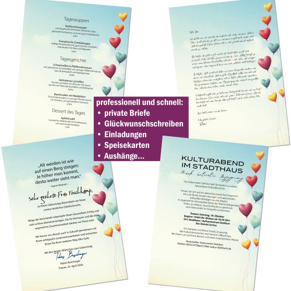 Love is in the Air A4 Writing Paper – Stationery with envelopes