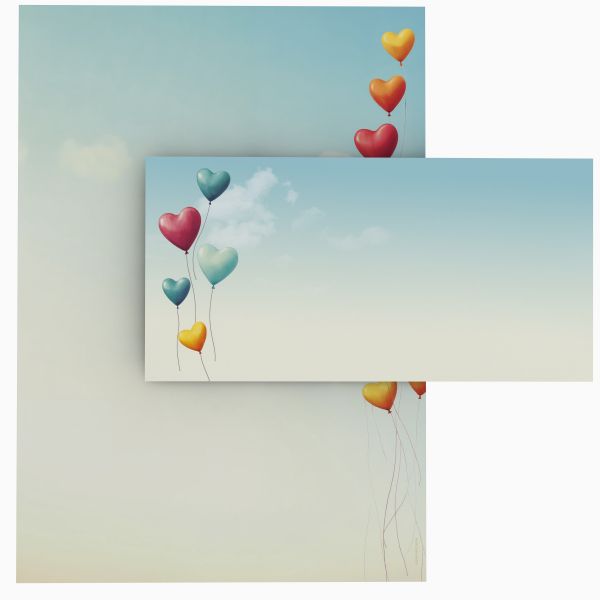 Love is in the Air A4 Writing Paper – Stationery with envelopes