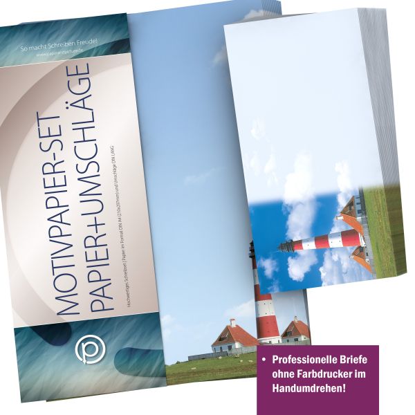 Personalisierbare Adressetiketten im Design Leuchtturm