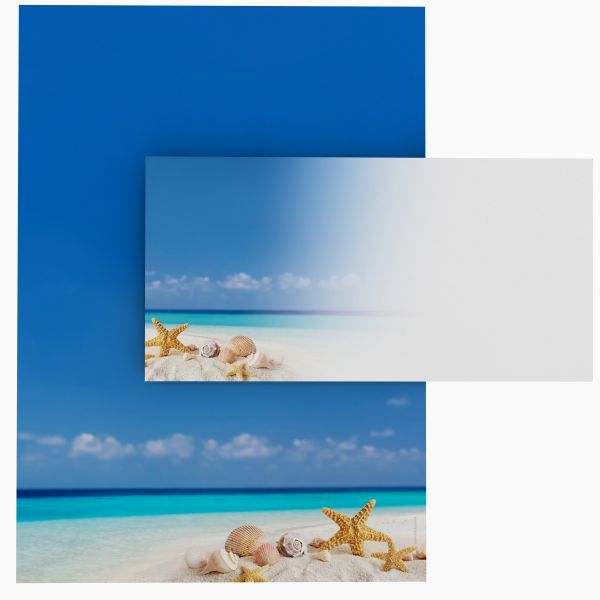 Motivpapier Muscheln im Sand DIN A4 – Briefpapier mit Kuverts