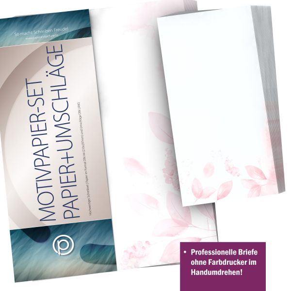 Personalisierbare Adressetiketten im Design Pastel Leaves