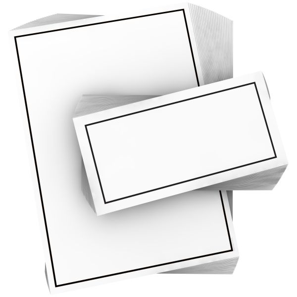 Motivpapier Trauerpapier Trauerrand DIN A4 – Der schlichte schwarze Trauerrand gibt Beileids- und Trauerbriefen einen klassischen, würdevollen Rahmen