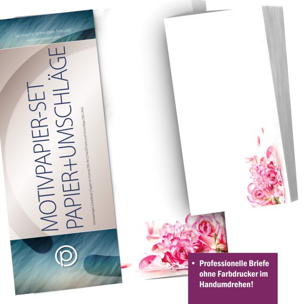Personalisierbare Adressetiketten im Design Zauberhafte Rosenblüten