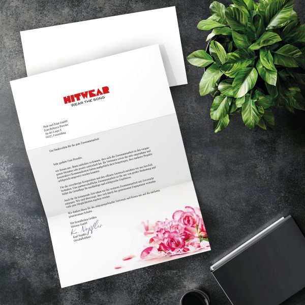 Passender DIN-LANG-Briefumschlag zum Motiv Zauberhafte Rosenblüten