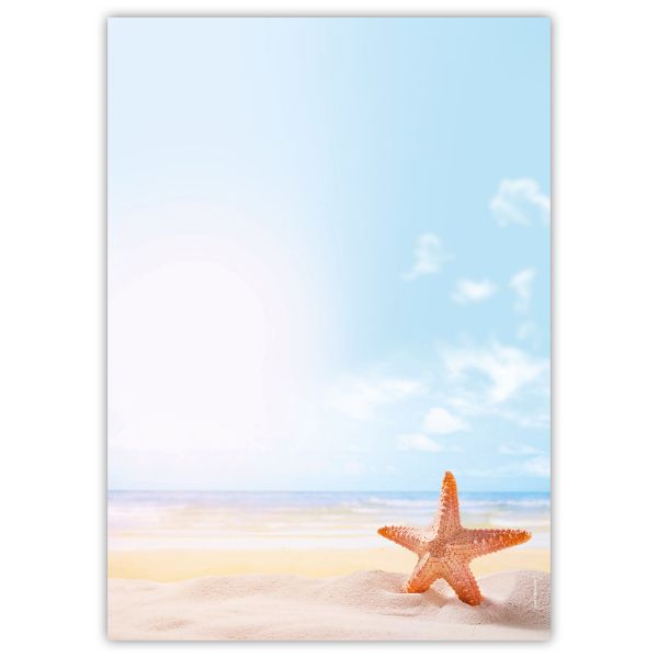 Starfish A4 decorative writing paper