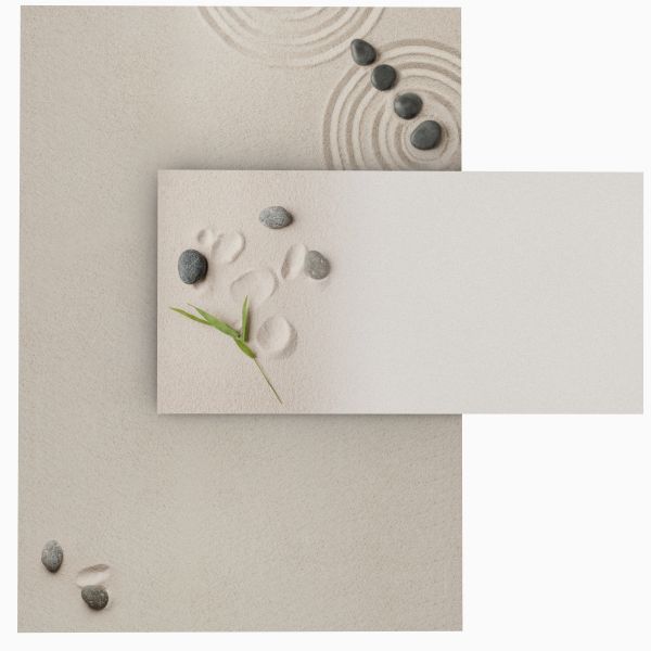 Motivpapier Beruhigende Steine DIN A4 – Briefpapier mit Kuverts