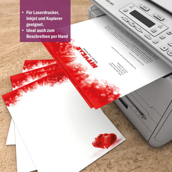I Love You A4 Writing Paper – Stationery with envelopes