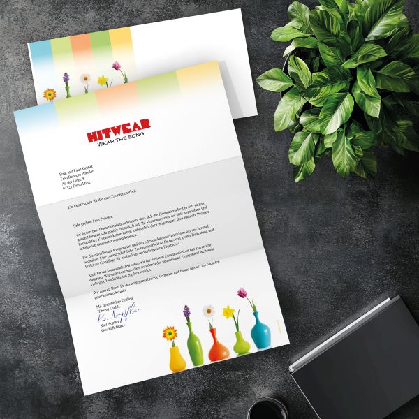 Matching DL envelope for the Colourful Flower Vases design