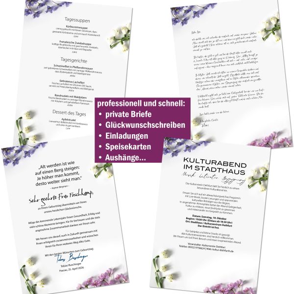 Spring Flowers A4 Writing Paper – Stationery with envelopes