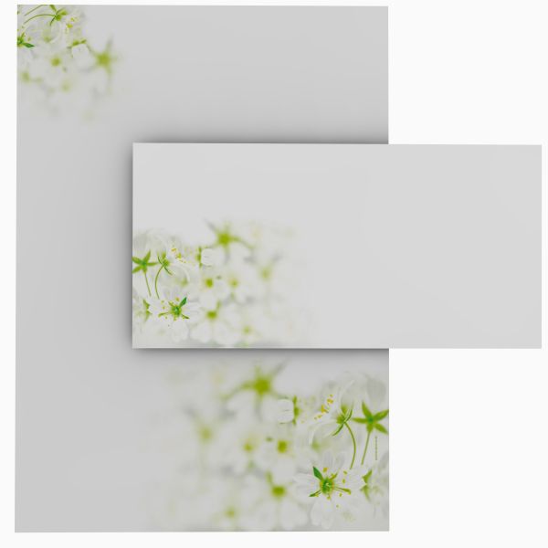 Motivpapier Frischer Frühling DIN A4 – Briefpapier mit Kuverts mit/ohne Fenster