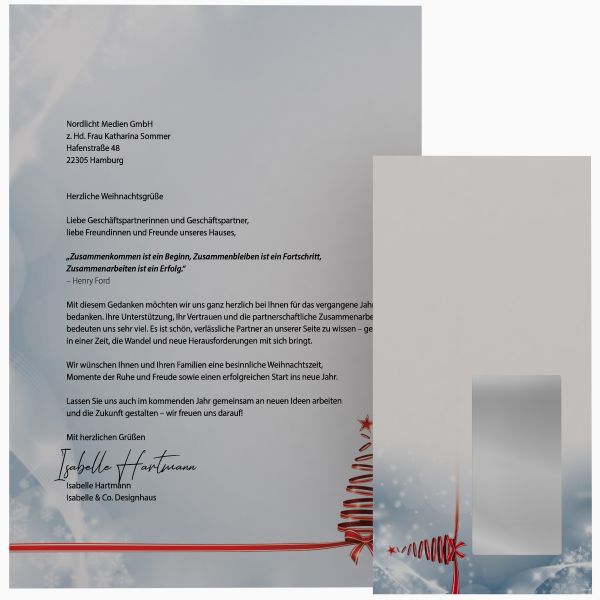 Weihnachtsbriefpapier Weihnachtsbaum – Set und Variantenübersicht