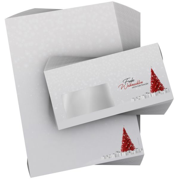Detailansicht vom Weihnachtsbriefpapier Weihnachtstraum mit winterlichem Design