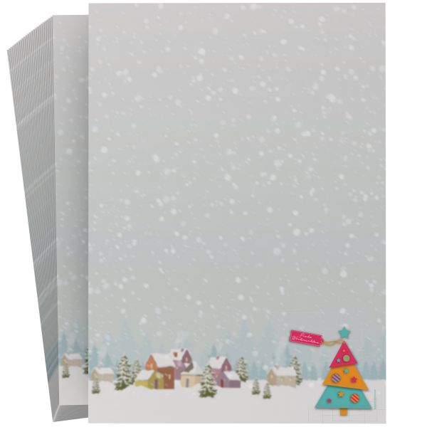 Premium Colourful Christmas Tree Christmas stationery for the holidays